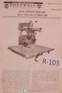 Rockwell Delta Operators Instruction Parts Super 990 990-10 Radial Saw Manual